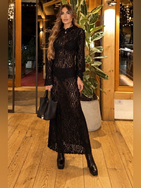 Zara Dresses & Skirts - ZARA LIMITED EDITION LONG MAXI CROCHET DRESS